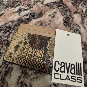 Cavalli Class Snake Print Card Holder